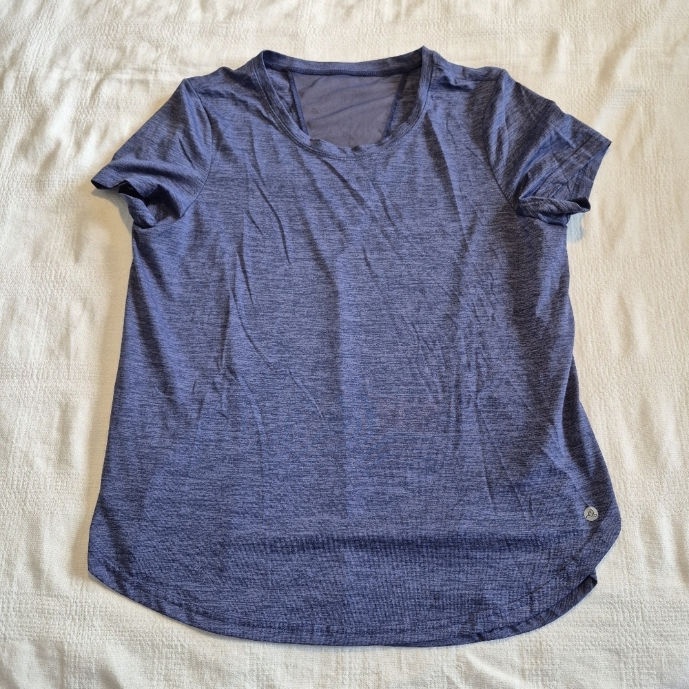Apana women's size Large blue short sleeve shirt EUC